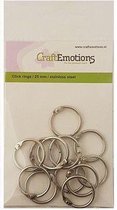 CraftEmotions Klik ringen / boekbindersringen 25mm 12 st.