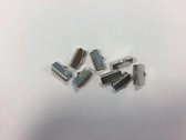 Clip de fermeture de cordon avec oeil 13x6 millimètre platine 8 pcs