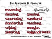 Crealies For journalzz & plannerzz snijmal - Weekdagen NL