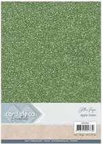 Card Deco Essentials Glitter Paper Apple Green