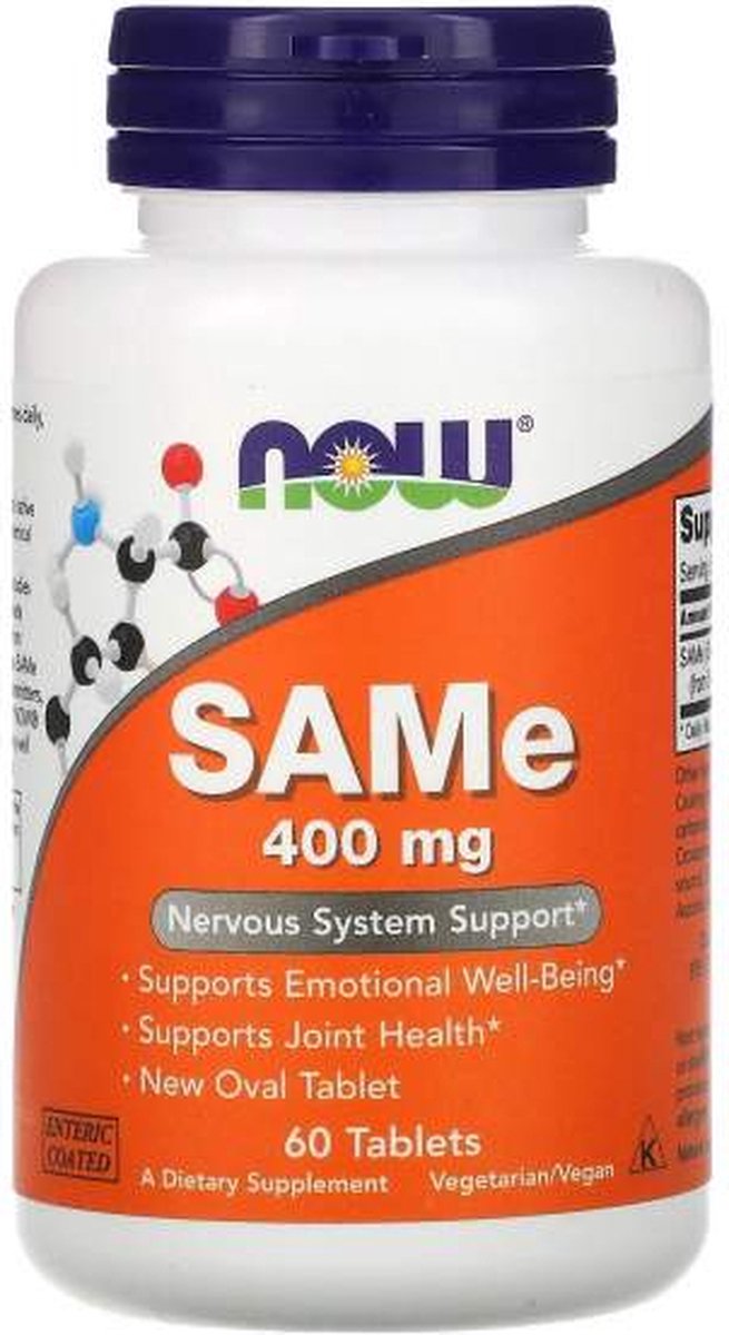 Goedkoopste NOW Foods - SAMe (S-Adenosyl-L-Methionine) 400 mg (60 tabletten