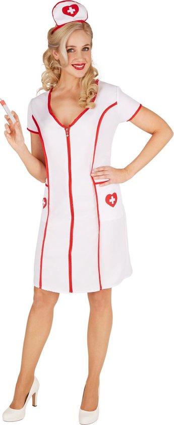 dressforfun - Verpleegster L - verkleedkleding kostuum halloween verkleden feestkleding carnavalskleding carnaval feestkledij partykleding - 301416