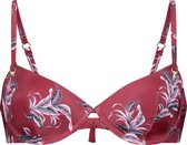 Hunkemöller Dames Badmode Voorgevormde beugel bikinitop Tropic glam  - Rood - maat B80
