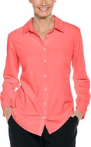 Coolibar - UV-werende Blouse voor dames - Hepburn - Roze - maat XL