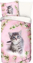 Bettwasche Pussycat 135x200+1-80x80 kids Good Morning nr.6778 pink