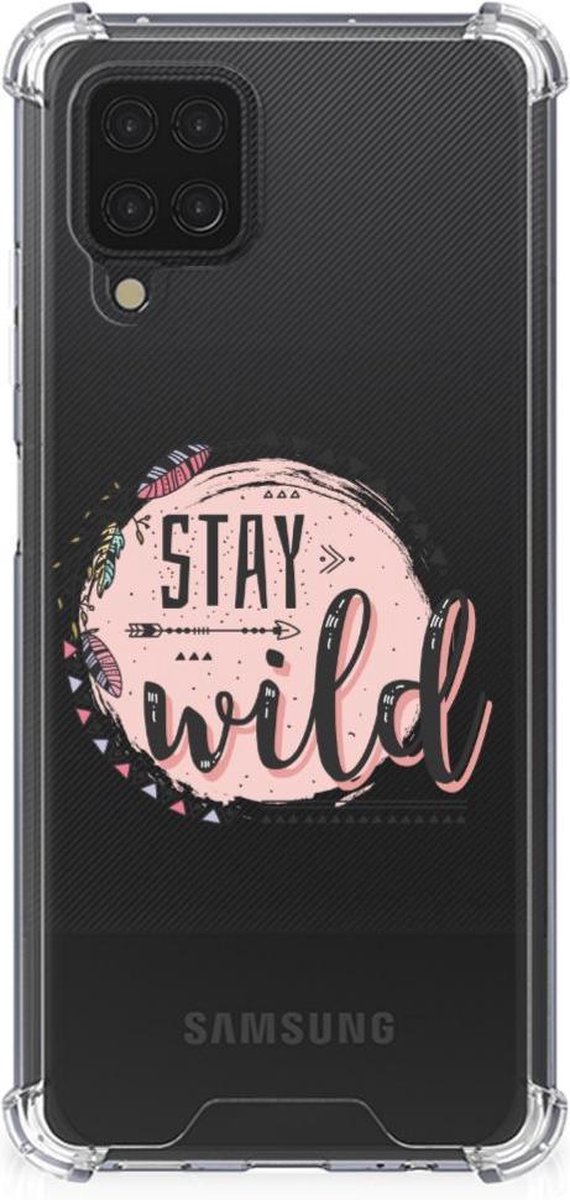 Samsung Galaxy A12 Stevig Bumper Hoesje Boho Stay Wild