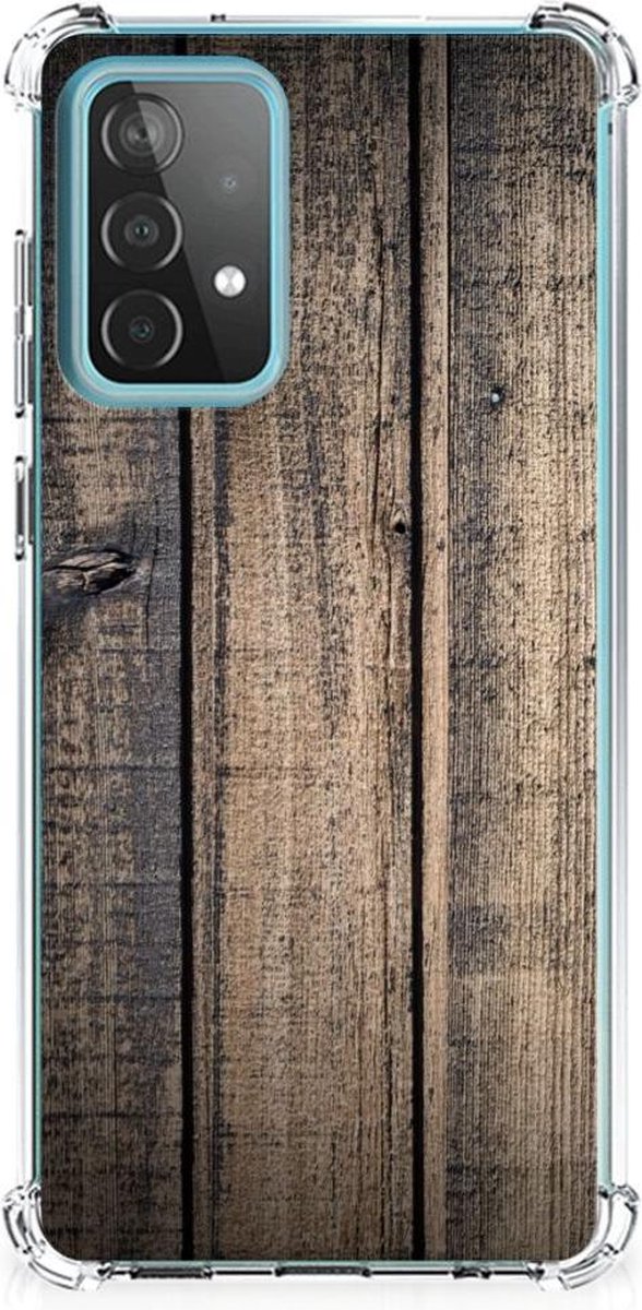 Samsung Galaxy A52 4G/5G Stevig Telefoonhoesje Steigerhout