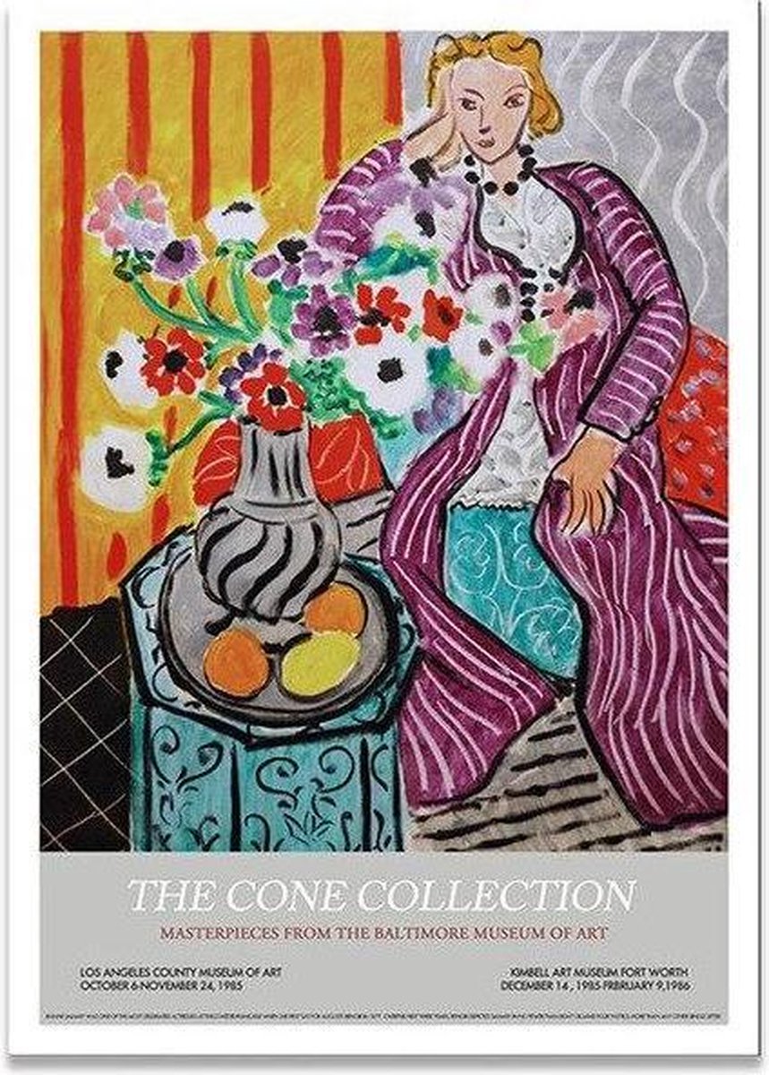 bol.com | Matisse Fashion Poster Flower 3 - 21x30cm Canvas ...
