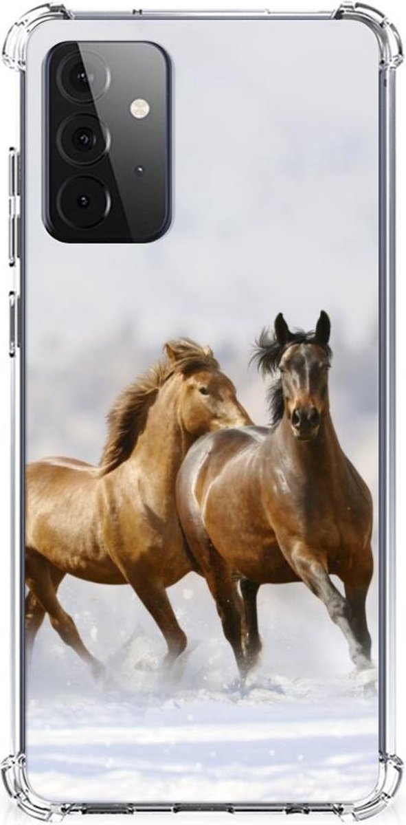 Back Cover voor Samsung Galaxy A72 4G/5G Case Anti-shock Paarden