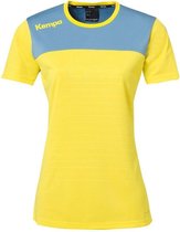 Kempa Emotion 2.0 Shirt Korte Mouw Dames Limoen Geel-Dove Blauw Maat M