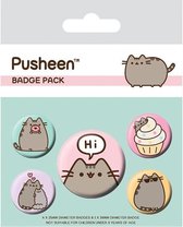 Pusheen -  5 Pack Badges  /Pins  Hi
