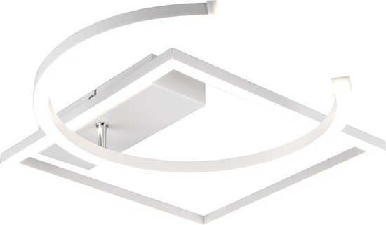 LED Plafondlamp - Plafondverlichting - Trion Pivacci - 23.5W - Natuurlijk Wit 4000K - Dimbaar - Vierkant - Mat Wit - Aluminium