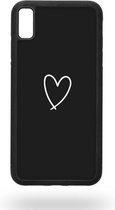 Heart in black Telefoonhoesje - Apple iPhone Xs Max
