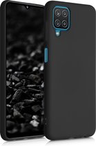 kwmobile telefoonhoesje voor Samsung Galaxy A12 - Hoesje voor smartphone - Back cover in mat zwart