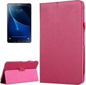 Voor Galaxy Tab A 10.1 / T580 Litchi Textuur Magnetische Horizontale Flip Leren Case met Houder & Slaap / Wekfunctie (Magenta)