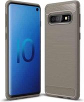 TPU-hoesje van koolstofvezel met geborstelde textuur voor de Galaxy S10