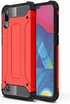Magic Armor TPU + PC combinatiehoes voor Galaxy M10 (rood)