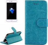 Voor iPhone 8 Plus & 7 Plus Crazy Horse Texture Horizontale Flip lederen hoes met houder & kaartsleuven & portemonnee & fotolijst (blauw)