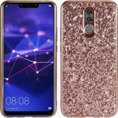 Glittery poeder schokbestendig TPU-hoesje voor Huawei Mate 20 Lite / Maimang 7 (Rose Gold)