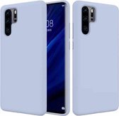 Effen kleur vloeibaar siliconen schokbestendig hoesje met volledige dekking voor Huawei P30 Pro (babyblauw)