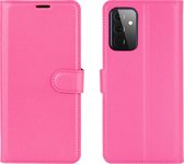 Mobigear Telefoonhoesje geschikt voor Samsung Galaxy A72 Hoesje | Mobigear Classic Bookcase Portemonnee | Pasjeshouder voor 3 Pasjes | Telefoonhoesje voor Pinpas / OV Kaart / Rijbewijs - Magenta