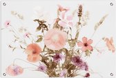 Wild Flower Bouquet Tuinposter (60x90cm) - Wallified - Tekst - Zwart Wit - Poster - Wall-Art - Woondecoratie - Kunst - Posters  - Wallified - Tuinposter - Tuindoek - Poster Buiten