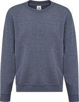 Fruit Of The Loom Childrens Unisex Set In Sleeve Sweatshirt (Heather Marine)