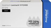 PrintAbout huismerk Toner 51F2H00 (512H) Zwart Hoge capaciteit geschikt voor Lexmark