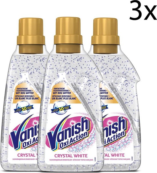 Vanish Oxi Action Crystal White Base Gel - Voor Witte Was - 750ml x3 | bol