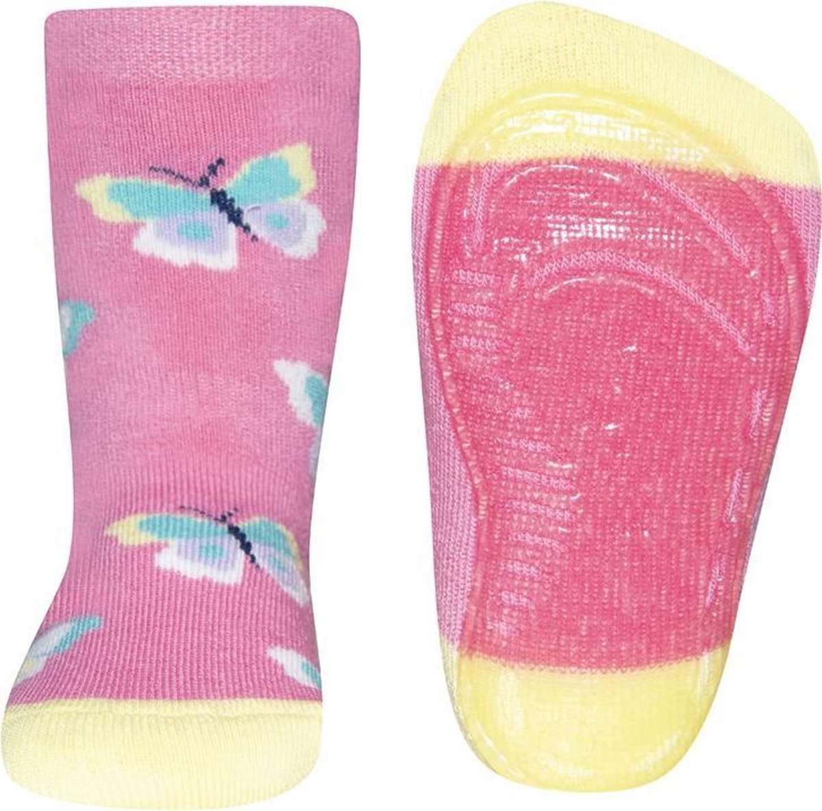 Ewers antislip sokken Stoppi vlinder roze - Ewers