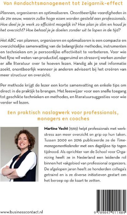 Het ABC van plannen, organiseren en optimaliseren