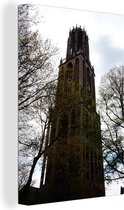 La tour Dom à Utrecht d'en bas Toile 40x60 cm - Tirage photo sur toile (Décoration murale salon / chambre)