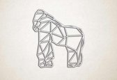 Line Art - Aap 2 - M - 67x60cm - EssenhoutWit - geometrische wanddecoratie