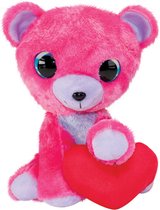 Lumo Stars Knuffelbeer Valentijn 15 Cm Roze