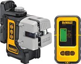 DeWalt DW089KD Zelfnivellerende kruis lijnlaser in koffer (DW089K) & ontvanger (DE0892) - 3 lijnen - 50m