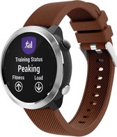 Siliconen Smartwatch bandje - Geschikt voor  Garmin Vivoactive 4 silicone band - 45mm - koffiebruin - Horlogeband / Polsband / Armband