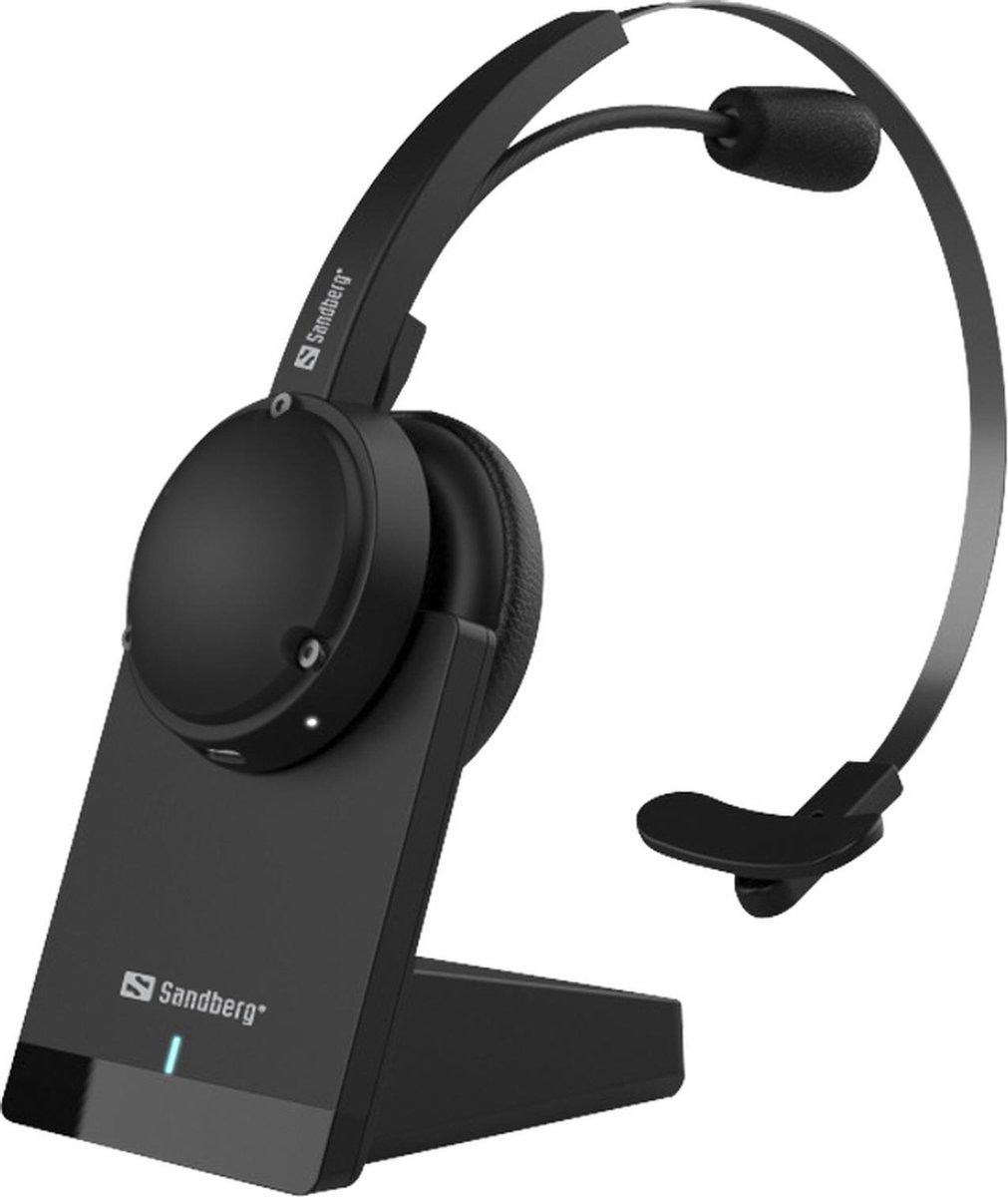 Sandberg 126-26 On Ear headset Bluetooth Telefoon Mono Zwart (verchroomd) Noise Cancelling
