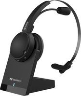 Sandberg 126-26 hoofdtelefoon/headset Draadloos Hoofdband Kantoor/callcenter Bluetooth Oplaadhouder Zwart