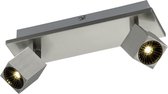 OSRAM - LED Plafondspot - Trinon Klipo - 12W - Warm Wit 3000K - 2-lichts - Rechthoek - Mat Nikkel - Aluminium