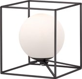 LED Tafellamp - Trinon Gebia - E14 Fitting - Vierkant - Mat Zwart - Aluminium
