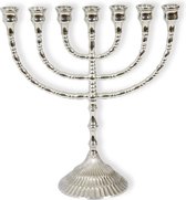 Menorah 29,5cm zilverkleur