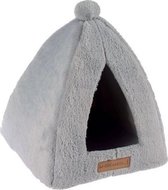 M-pets Kattenhuis Yull Tipi 37 X 37 Cm Polyester Grijs/zwart