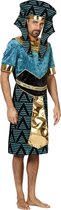 Wilbers - Egypte Kostuum - Egyptenaar Ramses ( Zonder Hoed) Farao Van De Nijl - Man - blauw - Maat 56 - Carnavalskleding - Verkleedkleding