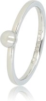 My Bendel - Aanschuif ring zilver - 1 -5 mm dames ring zilver met 4 mm bolletje - Met luxe cadeauverpakking