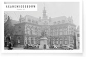 Walljar - Academiegebouw '54 - Zwart wit poster