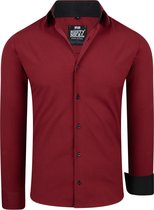 Heren overhemd bordeaux - rood - Rusty Neal - r-44