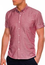 Overhemd - Heren - korte mouw - K489 - Rood
