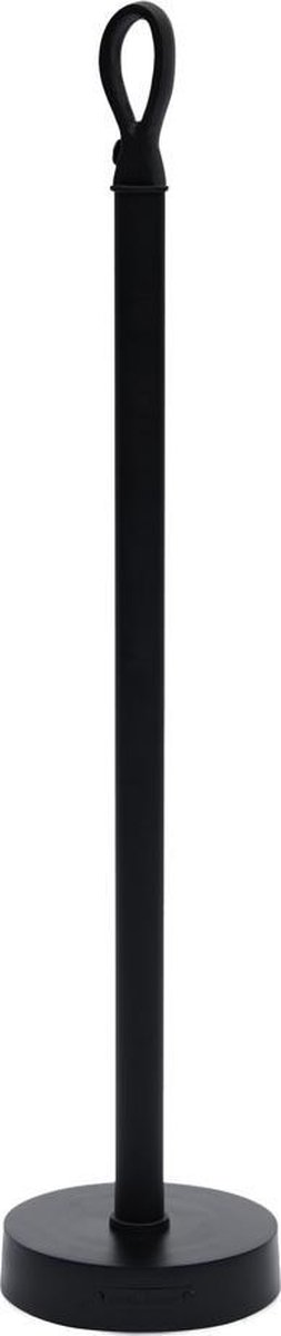 Riviera Maison Campbell Toilet Roll Holder - Aluminium - Zwart - 14.0x14.0x63.0 cm