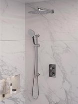 Inbouw Regendouche Set Brauer Chrome Edition Wanduitloop Ronde Hoofddouche 30 cm Met Glijstang en Handdouche 3 Standen