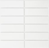 0,86m² - Mozaiek Tegels - Barcelona Rechthoek Wit mat 4,5x14,5cm